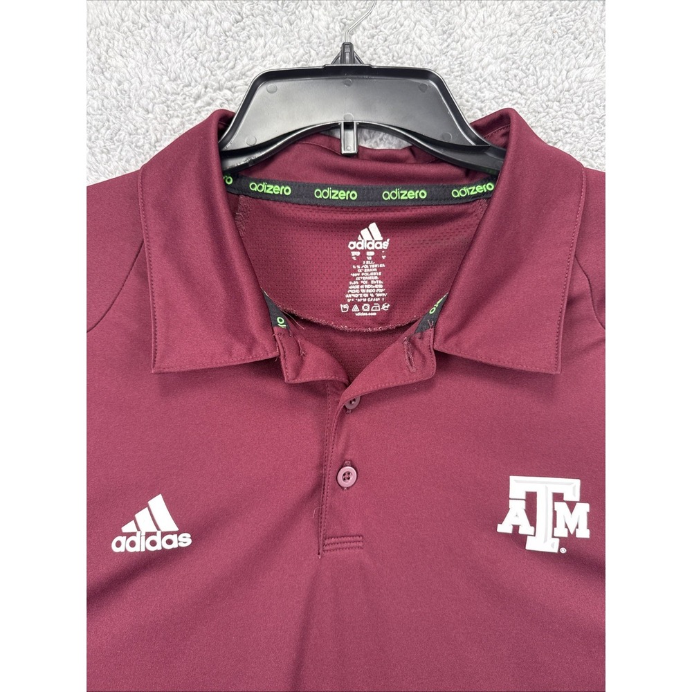 Adidas Texas A&M Aggies Polo Shirt Mens XL Adizero Climalite Golf Short Sleeve